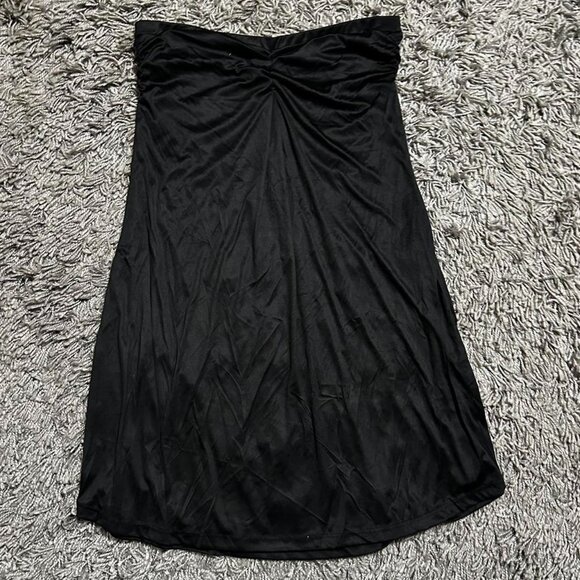 Y2K Black Strapless Mini Dress Size L - Picture 1 of 7